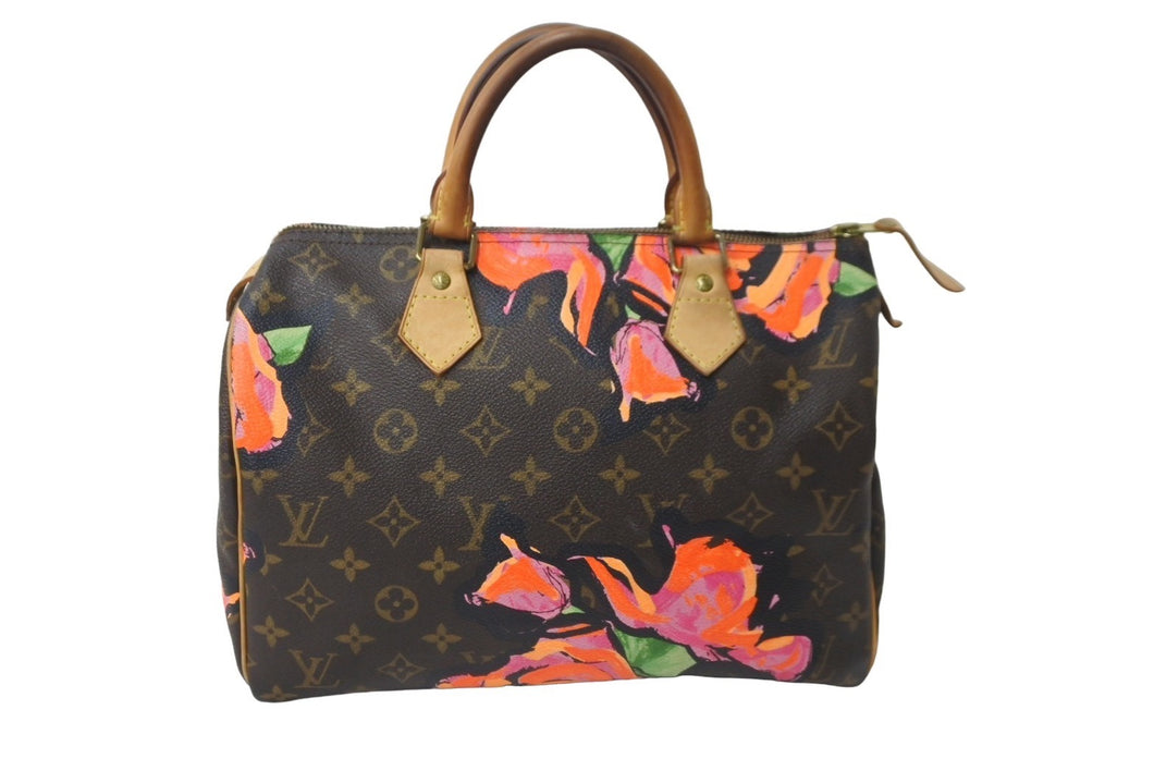 LOUIS VUITTON ルイ ヴィトン ハンドバッグ M48610 スピーディ30 モノグラムローズ 薔薇 中古 64501