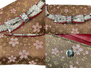 LOUIS VUITTON ルイ ヴィトン × 村上隆 ショルダーバッグ チェリーブロッサム グリオット M92589 ブラウン レッド 美品 中古 64502