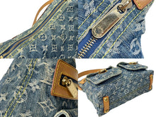 Load image into Gallery viewer, LOUIS VUITTON ルイヴィトン モノグラムデニム バギーPM ロングショルダー付き ショルダーバッグ M95049 ブルー 美品 中古 64503