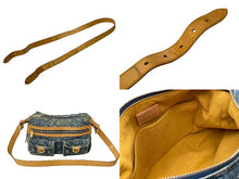 Load image into Gallery viewer, LOUIS VUITTON ルイヴィトン モノグラムデニム バギーPM ロングショルダー付き ショルダーバッグ M95049 ブルー 美品 中古 64503