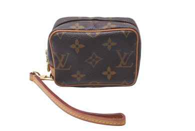 LOUIS VUITTON ルイ ヴィトン トゥルースワピティ ポーチ M58030 モノグラムキャンバス ブラウン ゴールド金具 美品 中古 64504