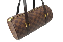 Load image into Gallery viewer, LOUIS VUITTON ルイヴィトン パピヨンPM 26 ハンドバック ダミエ N51304 筒型 ドラム型 エベヌ ブラウン 美品 中古 64510