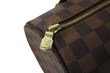 Load image into Gallery viewer, LOUIS VUITTON ルイヴィトン パピヨンPM 26 ハンドバック ダミエ N51304 筒型 ドラム型 エベヌ ブラウン 美品 中古 64510