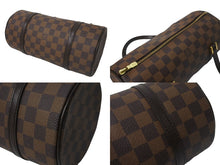 Load image into Gallery viewer, LOUIS VUITTON ルイヴィトン パピヨンPM 26 ハンドバック ダミエ N51304 筒型 ドラム型 エベヌ ブラウン 美品 中古 64510