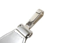 Load image into Gallery viewer, CHANEL シャネル ショルダーストラップ ココマーク グレー シルバー レザー 美品 中古 64515