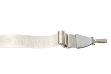 Load image into Gallery viewer, CHANEL シャネル ショルダーストラップ ココマーク グレー シルバー レザー 美品 中古 64515