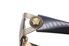 Load image into Gallery viewer, GIANNI VERSACE ジャンニ ヴェルサーチ メデューサ ラウンド サングラス メガネ ゴールド ブラック S65 美品 中古 64528