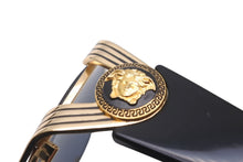 Load image into Gallery viewer, GIANNI VERSACE ジャンニ ヴェルサーチ メデューサ ラウンド サングラス メガネ ゴールド ブラック S65 美品 中古 64528