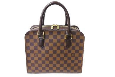 LOUIS VUITTON ルイ ヴィトン トリアナ ハンドバッグ N51155 ダミエ エベヌ キャンバス ブラウン 美品 中古 64529