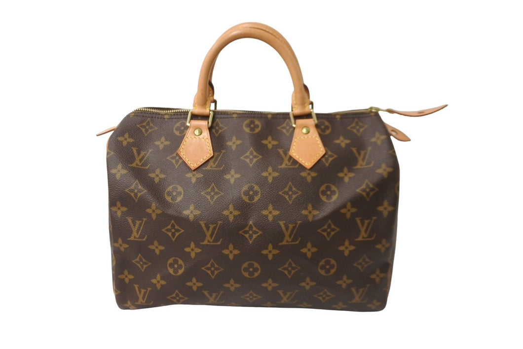 極美品 LOUIS VUITTON ルイヴィトン ハンドバッグ スピーディー30 モノグラム M41526 PVC レザー ゴールド金具 中古 64530