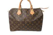 Load image into Gallery viewer, 極美品 LOUIS VUITTON ルイヴィトン ハンドバッグ スピーディー30 モノグラム M41526 PVC レザー ゴールド金具 中古 64530