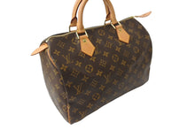 Load image into Gallery viewer, 極美品 LOUIS VUITTON ルイヴィトン ハンドバッグ スピーディー30 モノグラム M41526 PVC レザー ゴールド金具 中古 64530