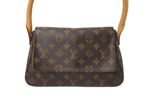 LOUIS VUITTON ルイヴィトン ハンドバッグ ミニルーピング モノグラムキャンバス ブラウン M51147 美品 中古 64532
