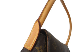 LOUIS VUITTON ルイヴィトン ハンドバッグ ミニルーピング モノグラムキャンバス ブラウン M51147 美品 中古 64532