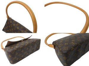 LOUIS VUITTON ルイヴィトン ハンドバッグ ミニルーピング モノグラムキャンバス ブラウン M51147 美品 中古 64532