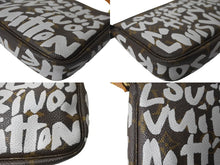 Load image into Gallery viewer, LOUIS VUITTON ルイヴィトン モノグラムグラフィティ ポシェット アクセソワール アクセサーポーチ アクセポ M92192 ブラウン ホワイト 美品 中古 64534