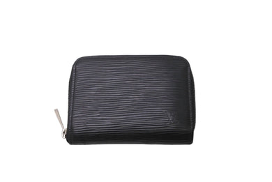 LOUIS VUITTON ルイヴィトン ジッピー コインパース M60152 エピレザー コインケース ブラック シルバー金具 美品 中古 64538