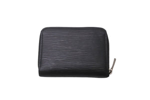 LOUIS VUITTON ルイヴィトン ジッピー コインパース M60152 エピレザー コインケース ブラック シルバー金具 美品 中古 64538