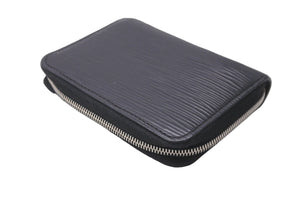 LOUIS VUITTON ルイヴィトン ジッピー コインパース M60152 エピレザー コインケース ブラック シルバー金具 美品 中古 64538