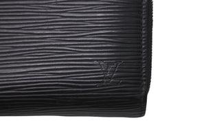 LOUIS VUITTON ルイヴィトン ジッピー コインパース M60152 エピレザー コインケース ブラック シルバー金具 美品 中古 64538