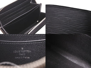 LOUIS VUITTON ルイヴィトン ジッピー コインパース M60152 エピレザー コインケース ブラック シルバー金具 美品 中古 64538