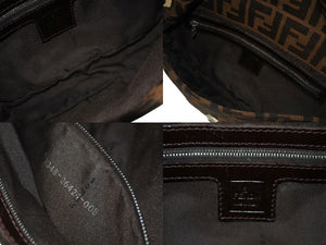 FENDI フェンディ マンマバケット ハンドバッグ ズッカ柄 ズッカブラウン シルバー金具 美品 中古 64543 
