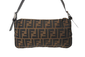 FENDI フェンディ マンマバケット ハンドバッグ ズッカ柄 ズッカブラウン シルバー金具 美品 中古 64543 
