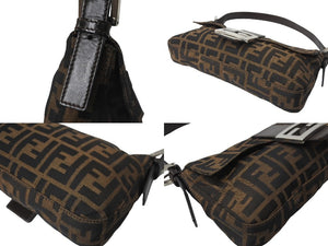 FENDI フェンディ マンマバケット ハンドバッグ ズッカ柄 ズッカブラウン シルバー金具 美品 中古 64543 