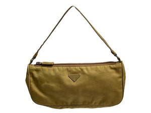 PRADA プラダ ハンドバッグ ミニバック トライアングルロゴ ミニポーチ ナイロン ブラウン 良品 中古 64545 