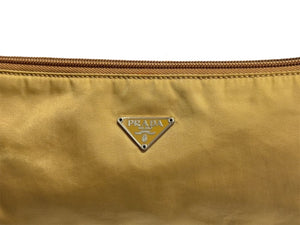 PRADA プラダ ハンドバッグ ミニバック トライアングルロゴ ミニポーチ ナイロン ブラウン 良品 中古 64545 