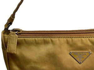 PRADA プラダ ハンドバッグ ミニバック トライアングルロゴ ミニポーチ ナイロン ブラウン 良品 中古 64545 