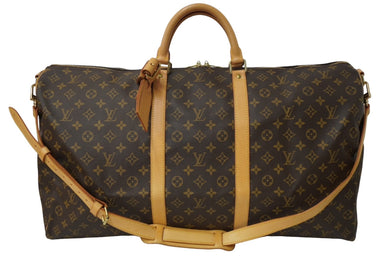 LOUIS VUITTON ルイ ヴィトン キーポルバンドリエール60 ボストンバッグ M41412 モノグラム PVC ヌメ革 レザー 美品 中古 64548