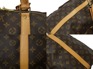 LOUIS VUITTON ルイ ヴィトン キーポルバンドリエール60 ボストンバッグ M41412 モノグラム PVC ヌメ革 レザー 美品 中古 64548