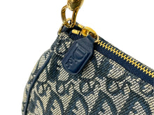 Load image into Gallery viewer, Christian Dior クリスチャンディオール ワンショルダーバッグ サドルポーチ トロッター MC1001 ネイビー ゴールド金具 美品 中古 64551