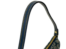 Load image into Gallery viewer, Christian Dior クリスチャンディオール ワンショルダーバッグ サドルポーチ トロッター MC1001 ネイビー ゴールド金具 美品 中古 64551