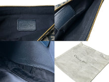 Load image into Gallery viewer, Christian Dior クリスチャンディオール ワンショルダーバッグ サドルポーチ トロッター MC1001 ネイビー ゴールド金具 美品 中古 64551