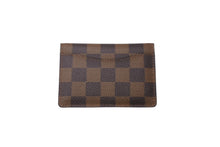Load image into Gallery viewer, 極美品 LOUIS VUITTON ルイヴィトン オーガナイザー ドゥ ポッシュ カードケース N61721 ダミエ エベヌ ブラウン エピレザー 中古 64558