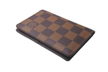 Load image into Gallery viewer, 極美品 LOUIS VUITTON ルイヴィトン オーガナイザー ドゥ ポッシュ カードケース N61721 ダミエ エベヌ ブラウン エピレザー 中古 64558