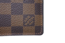 Load image into Gallery viewer, 極美品 LOUIS VUITTON ルイヴィトン オーガナイザー ドゥ ポッシュ カードケース N61721 ダミエ エベヌ ブラウン エピレザー 中古 64558