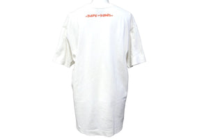A BATHING APE アベイシングエイプ KAWS カウズ半袖Ｔシャツ サイズM コットン ホワイト プリント 美品 中古 64566 