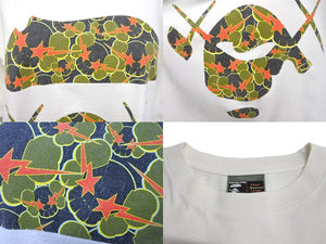 A BATHING APE アベイシングエイプ KAWS カウズ半袖Ｔシャツ サイズM コットン ホワイト プリント 美品 中古 64566 