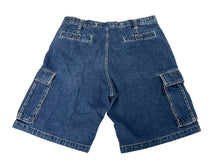 Load image into Gallery viewer, PHAT FARM ファットファーム ショートパンツ カーゴパンツ サイズ36 DP391300 デニム コットン ブルー 美品 中古 64568