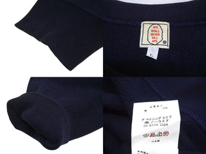 A BATHING APE × KAWS アベイシングエイプ カウズ スウェット トレーナー サイズL ネイビー コットン プリント 美品 中古 64569