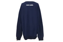 Load image into Gallery viewer, A BATHING APE × KAWS アベイシングエイプ カウズ スウェット トレーナー サイズL ネイビー コットン プリント 美品 中古 64569