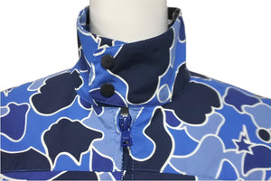 A BATHING APE アベイシングエイプ ナイロンジャケット サイズ130 キッズサイズ オールドエイプ ブルー ナイロン 良品 中古 64574 