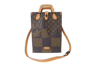 極美品 LOUIS VUITTON ルイヴィトン × NIGO ニゴ― ダミエ ジャイアント モノグラム 2WAY トートバッグ N40355 中古 64575