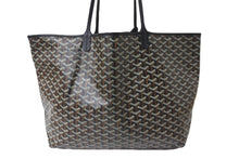 Load image into Gallery viewer, GOYARD ゴヤール トートバッグ サンルイGM PVCコーティングキャンバス ブラック 良品 中古 64577