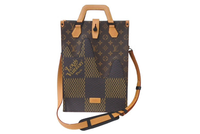 極美品 LOUIS VUITTON ルイヴィトン × NIGO ニゴ― ダミエ ジャイアント モノグラム 2WAY トートバッグ N40355 中古 64581