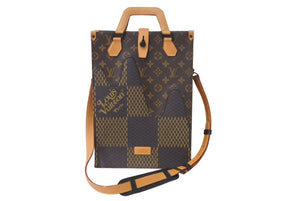 極美品 LOUIS VUITTON ルイヴィトン × NIGO ニゴ― ダミエ ジャイアント モノグラム 2WAY トートバッグ N40355 中古 64581