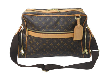 LOUIS VUITTON ルイヴィトン モノグラム サック スクウォッシュ ショルダーバッグ M92967 ブラウン ロゴ 斜め掛け 鞄 美品 中古 64583